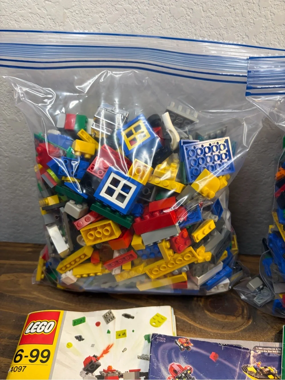 LEGO Bulk Multicolor Bricks Pieces & Parts & Instruction Booklets Mixed Lot Used